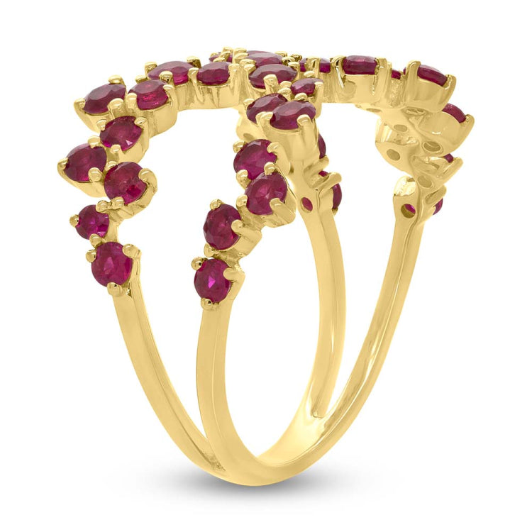 1.75ct 14k Yellow Gold Ruby Lady's Ring