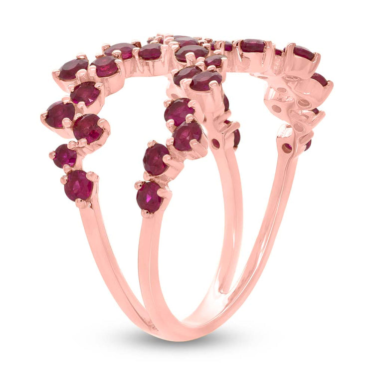 1.75ct 14k Rose Gold Ruby Lady's Ring