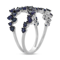 1.75ct 14k White Gold Blue Sapphire Lady's Ring