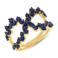 1.75ct 14k Yellow Gold Blue Sapphire Lady's Ring