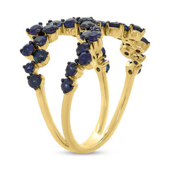 1.75ct 14k Yellow Gold Blue Sapphire Lady's Ring