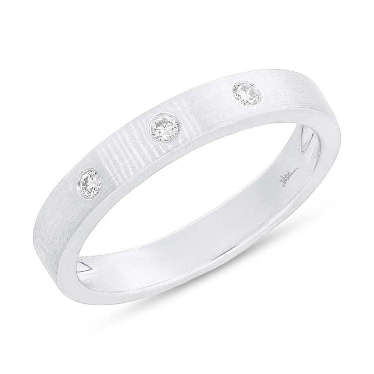 0.07ct 14k White Gold Diamond Lady's Band