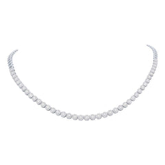 2.44ct 14k White Gold Diamond Choker Necklace