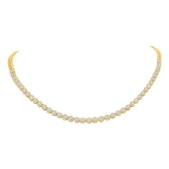 2.44ct 14k Yellow Gold Diamond Choker Necklace