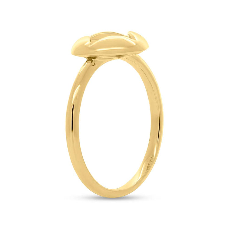 0.07ct 14k Yellow Gold Diamond Pave Ring