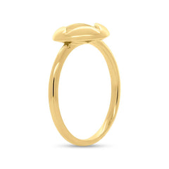 0.07ct 14k Yellow Gold Diamond Pave Ring