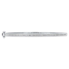 0.34ct 14k White Gold Diamond Baguette Bangle