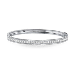 1.70ct 14k White Gold Diamond Bangle