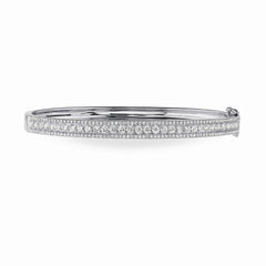 1.70ct 14k White Gold Diamond Bangle