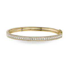 1.70ct 14k Yellow Gold Diamond Bangle