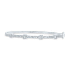 0.52ct 14k White Gold Diamond Bangle