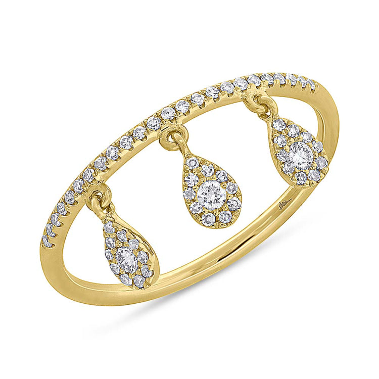 0.20ct 14k Yellow Gold Diamond Lady's Ring Size 3