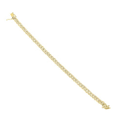 1.10ct 14k Yellow Gold Diamond Pave Chain Bracelet