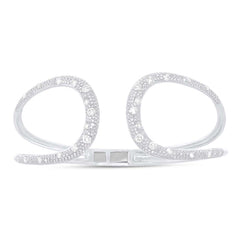 2.47ct 14k White Gold Diamond Pave Lady's Bangle