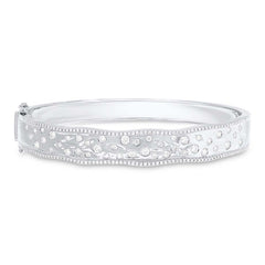 1.30t 14k White Gold Diamond Lady's Bangle