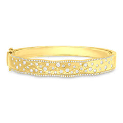 1.30ct 14k Yellow Gold Diamond Lady's Bangle