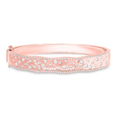 1.30ct 14k Rose Gold Diamond Lady's Bangle
