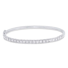 0.69ct 14k White Gold Diamond Bangle