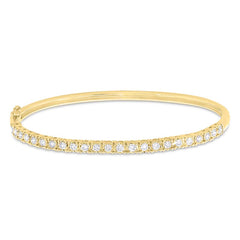 0.69ct 14k Yellow Gold Diamond Bangle