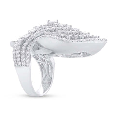 5.51ct 18k White Gold Diamond Lady's Ring Size 6.5