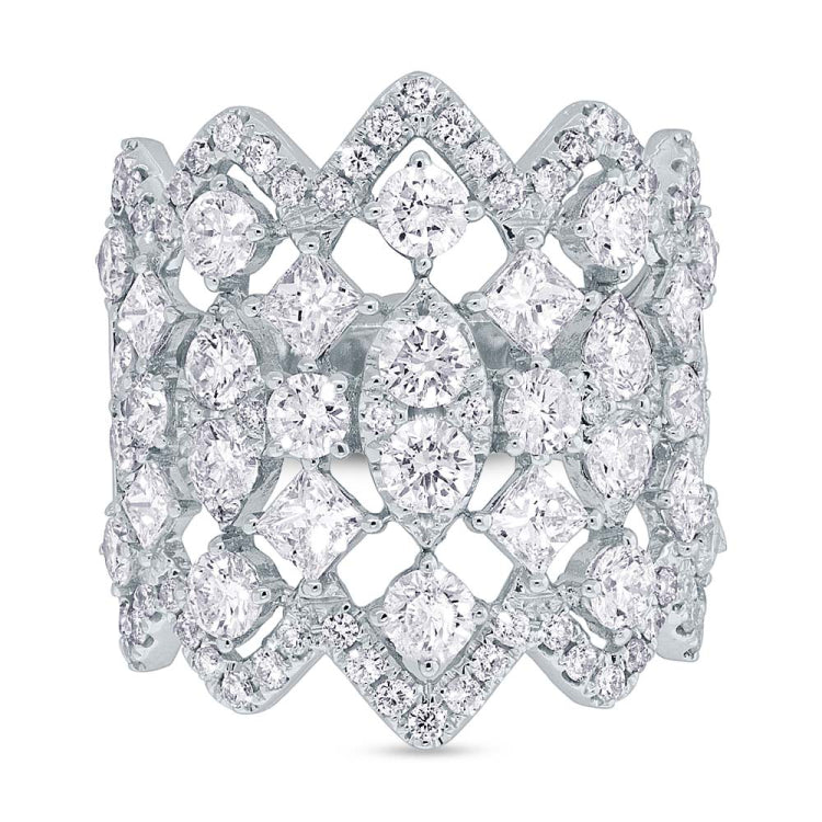 3.92ct 14k White Gold Diamond Lady's Ring