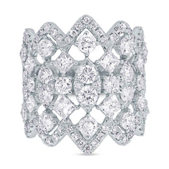 3.92ct 14k White Gold Diamond Lady's Ring