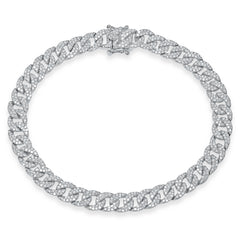 1.69ct 14k White Gold Diamond Pave Chain Bracelet