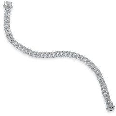 1.69ct 14k White Gold Diamond Pave Chain Bracelet