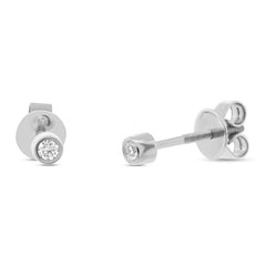 0.07ct 14k White Gold Diamond Stud Earring