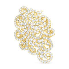 6.36ct 18k Yellow Gold Diamond Lady's Ring