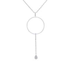0.07ct 14k White Gold Diamond Necklace