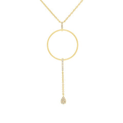 0.07ct 14k Yellow Gold Diamond Necklace