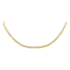 4.99ct 14k Yellow Gold Diamond Tennis Necklace