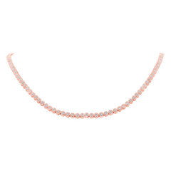 4.99ct 14k Rose Gold Diamond Tennis Necklace
