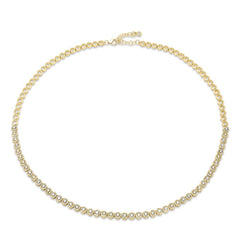 3.10ct 14k Yellow Gold Diamond Necklace