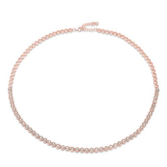 3.10ct 14k Rose Gold Diamond Necklace