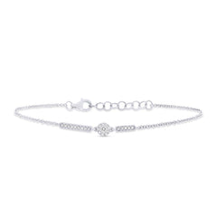 0.10ct 14k White Gold Diamond Bracelet