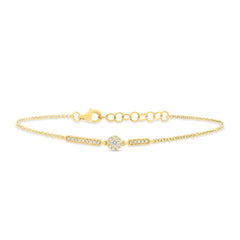 0.10ct 14k Yellow Gold Diamond Bracelet