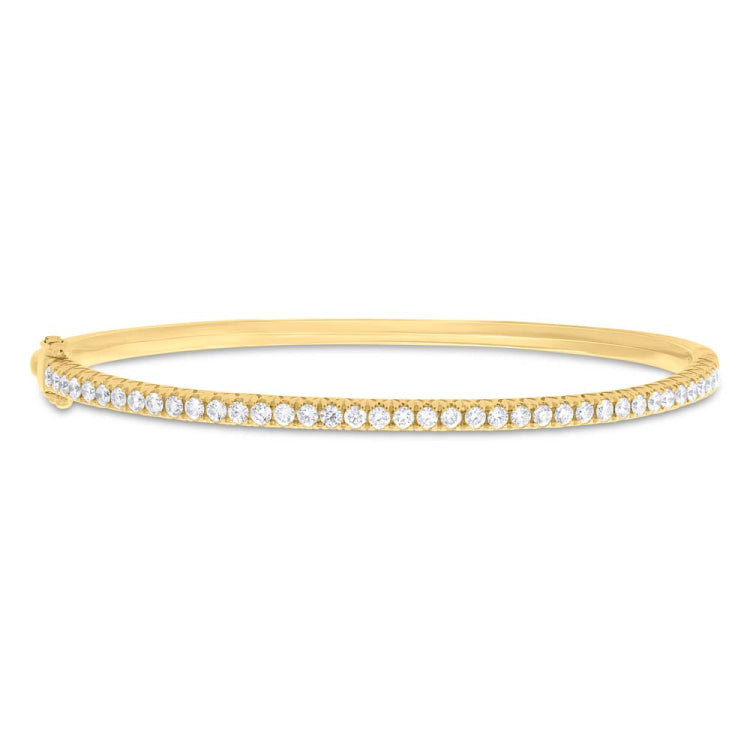 1.05ct 18k Yellow Gold Diamond Bangle
