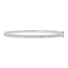 1.05ct 18k White Gold Diamond Bangle