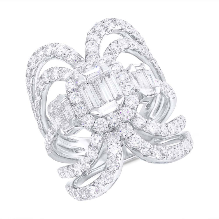 3.16ct 18k White Gold Diamond Lady's Ring