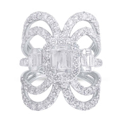 3.16ct 18k White Gold Diamond Lady's Ring