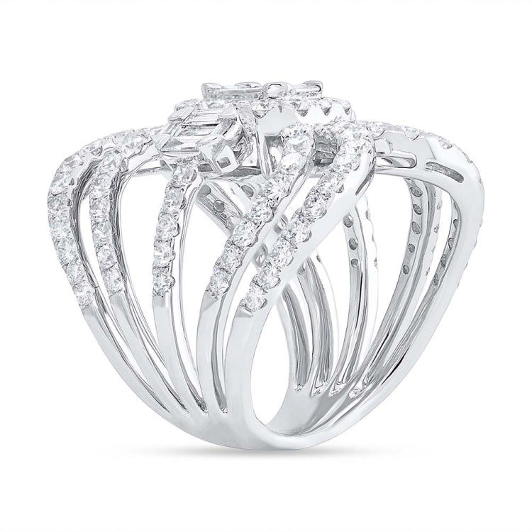 3.16ct 18k White Gold Diamond Lady's Ring