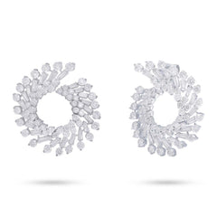 6.19ct 18k White Gold Diamond Baguette Earring