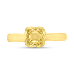 0.06ct 14k Yellow Gold Diamond Semi-mount Ring for 0.75ct Center