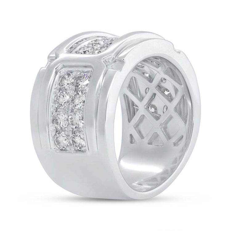 1.97ct 14k White Gold Diamond Men's Band Size 9