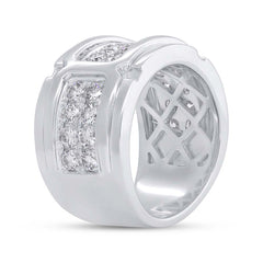 1.97ct 14k White Gold Diamond Men's Band Size 9