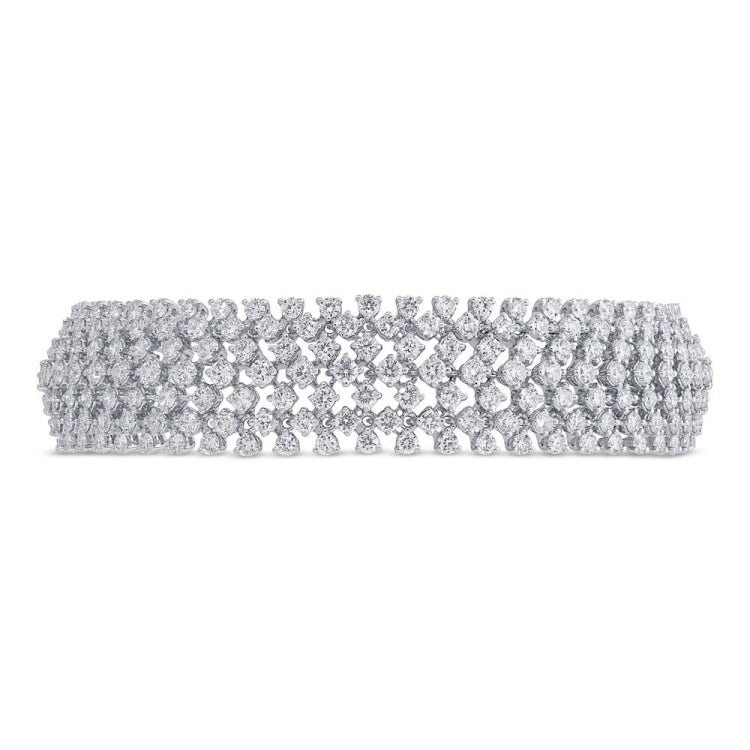 10.95ct 18k White Gold Diamond Lady's Bracelet