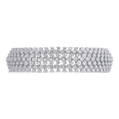 10.95ct 18k White Gold Diamond Lady's Bracelet