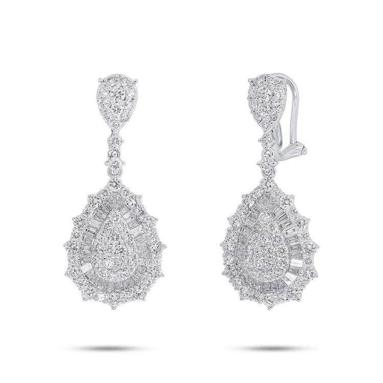 3.79ct 14k White Gold Diamond Earring